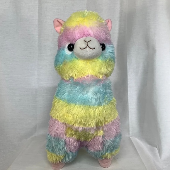 pastel alpaca plush